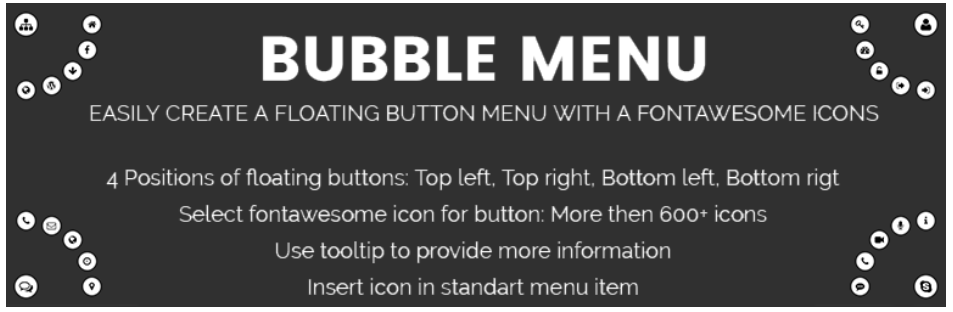 افزونه Bubble menu